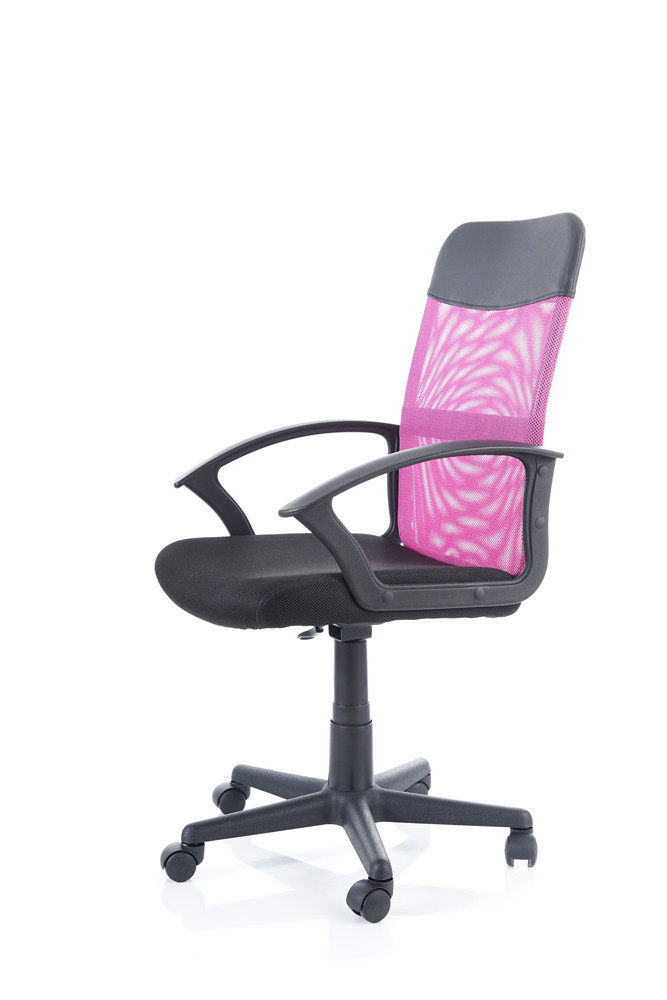 Židle kancelářská černá/růžová Q-702 - zobrazení 360