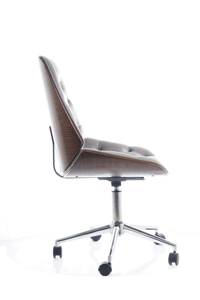 Židle kancelářská šedá/ořech ARIZONA VELVET - zobrazení 360