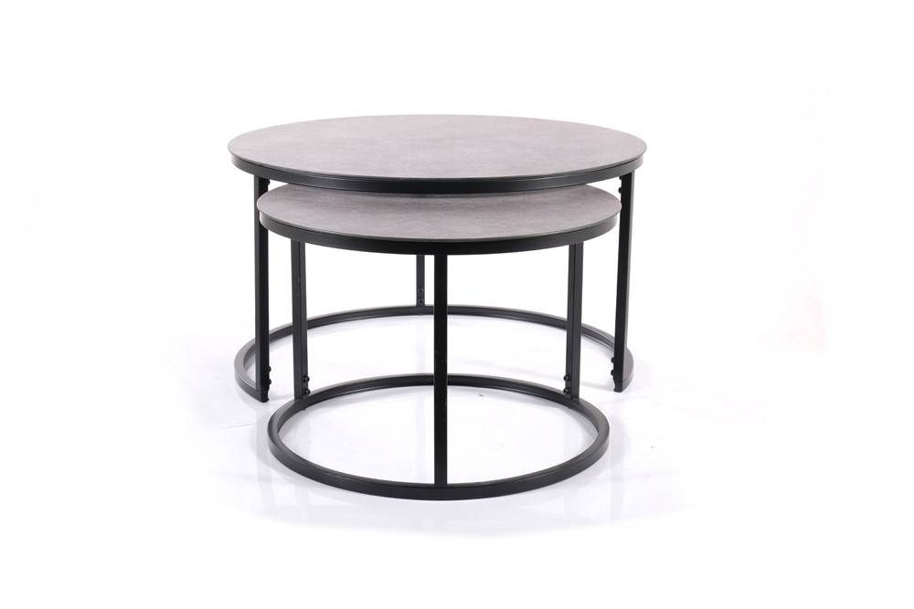 Konferenční stolek šedá mat mramor/černá mat ATLANTA A - zobrazení 360