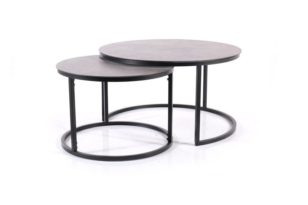 Konferenční stolek šedá mat mramor/černá mat ATLANTA A - zobrazení 360