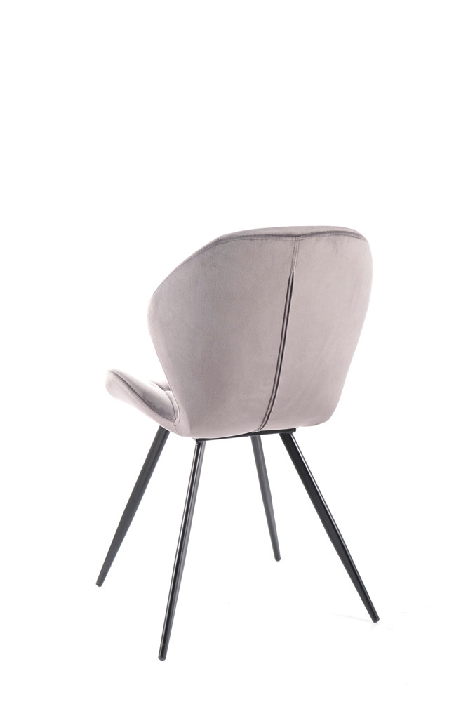Židle jídelní šedá/černá GINGER VELVET - zobrazení 360