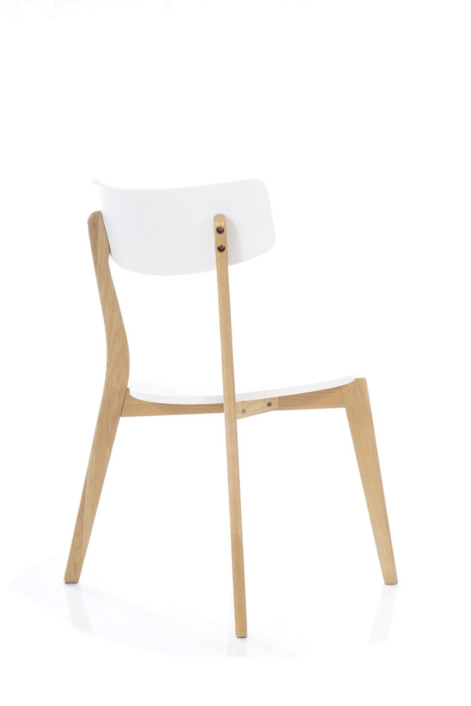 Židle jídelní bílá/dub MOSSO - zobrazení 360