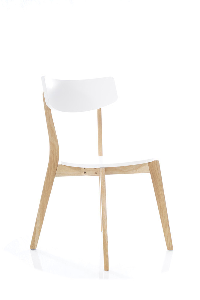 Židle jídelní bílá/dub MOSSO - zobrazení 360