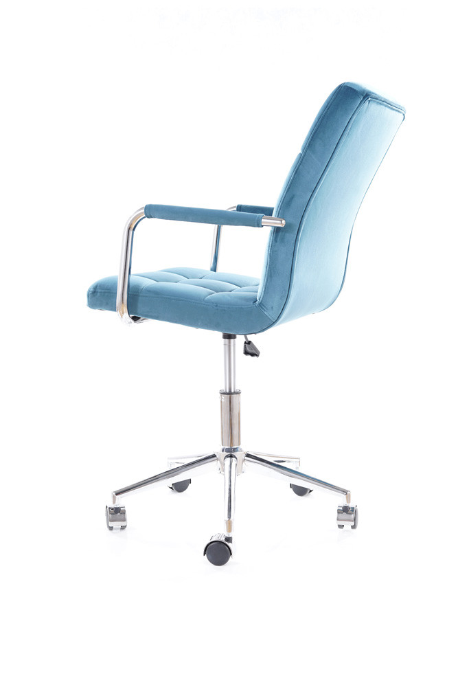 Židle kancelářská modrá VELVET Q-022 - zobrazení 360