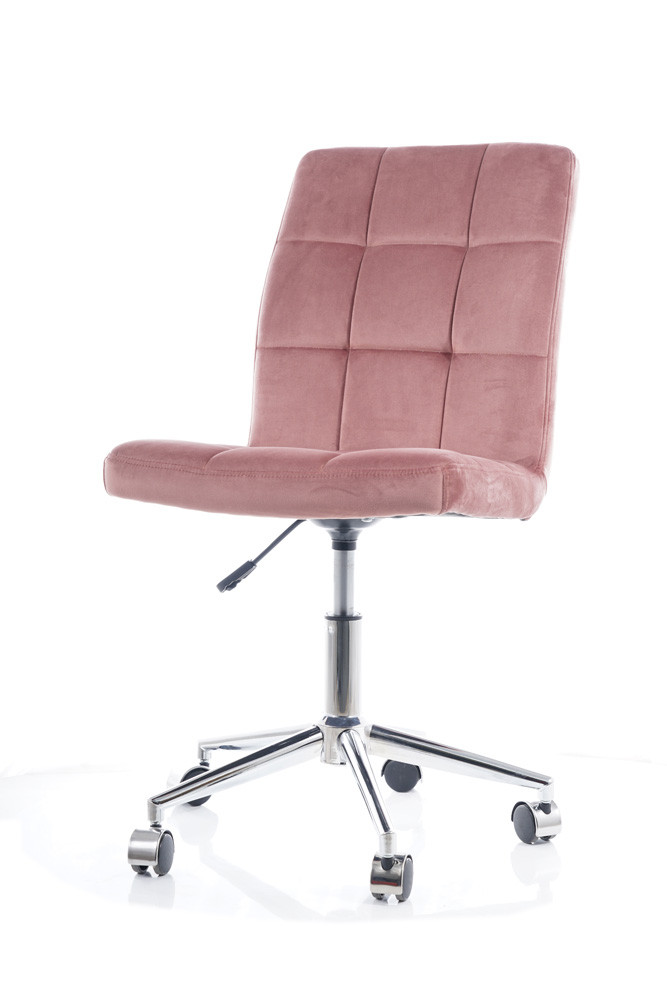 Židle kancelářská ant. růžová Q-020 VELVET - zobrazení 360