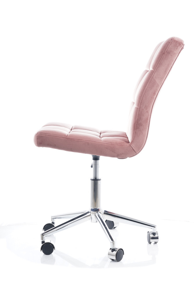 Židle kancelářská ant. růžová Q-020 VELVET - zobrazení 360