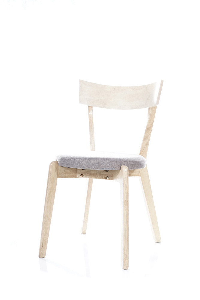 Židle jídelní dub medový/šedá NELSON - zobrazení 360