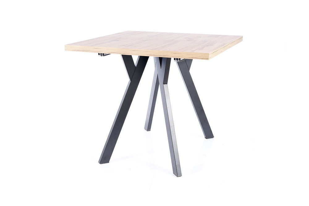 Jídelní stůl černá/bílá matná 90/240x90x76 MERLIN - zobrazení 360