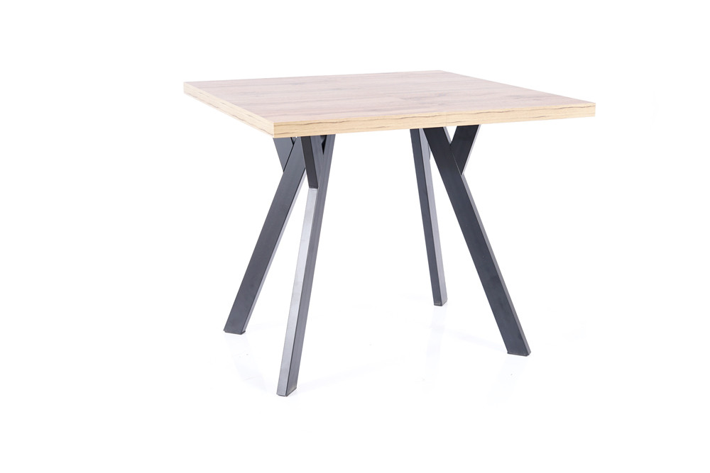 Jídelní stůl černá/bílá matná 90/240x90x76 MERLIN - zobrazení 360