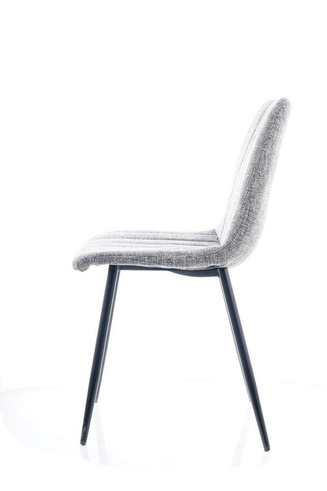 Židle jídelní světle šedá ALAN BREGO - zobrazení 360