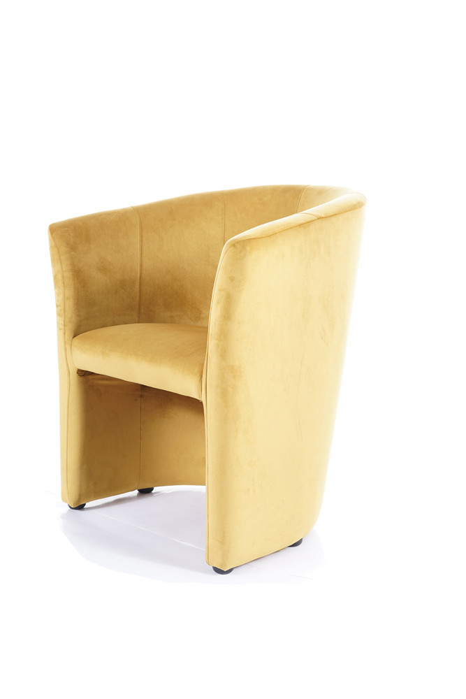 Křeslo tmavě béžové TM-1 VELVET - zobrazení 360