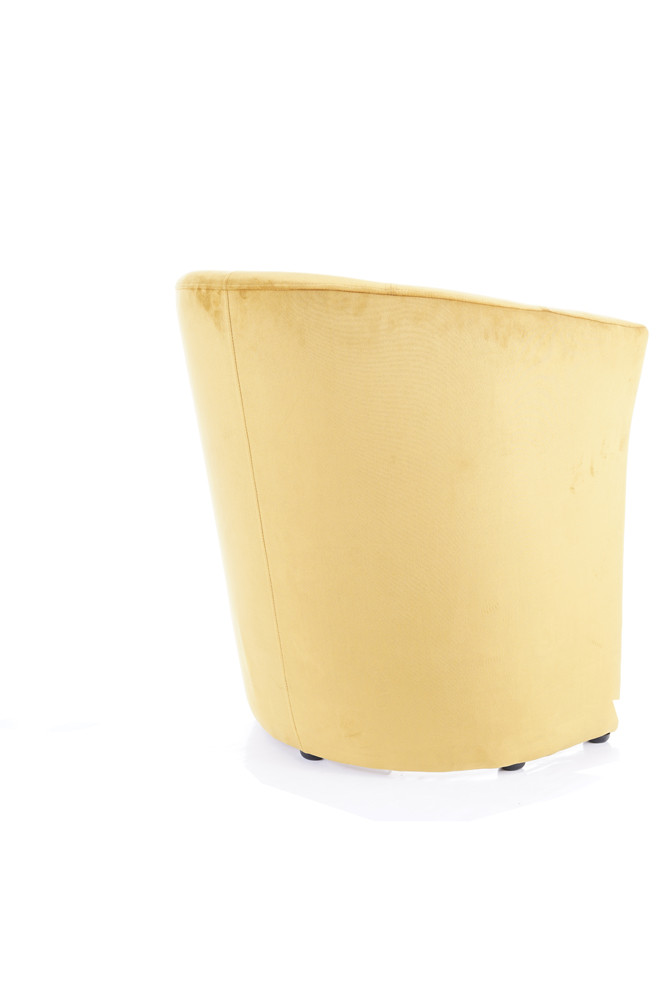 Křeslo tmavě béžové TM-1 VELVET - zobrazení 360