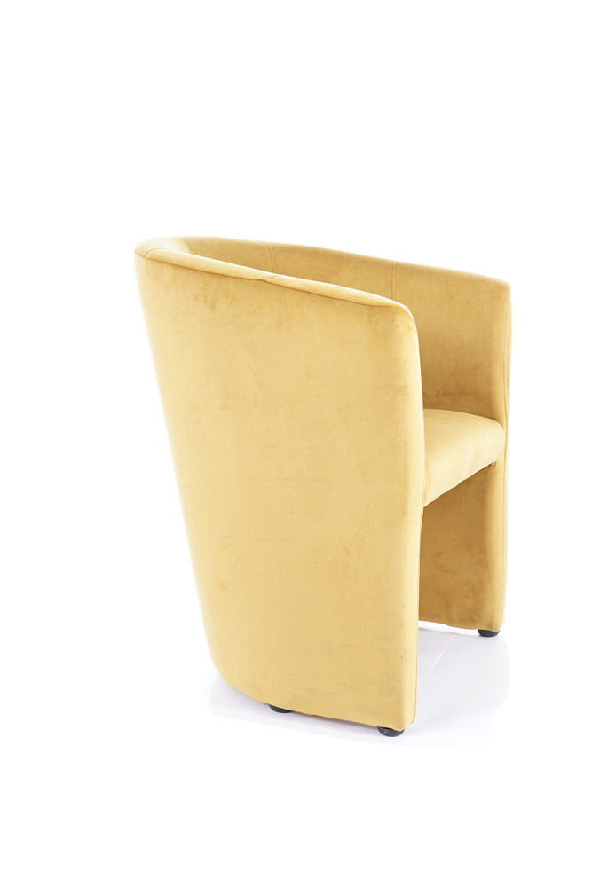 Křeslo tmavě béžové TM-1 VELVET - zobrazení 360