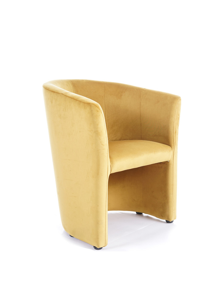 Křeslo tmavě béžové TM-1 VELVET - zobrazení 360