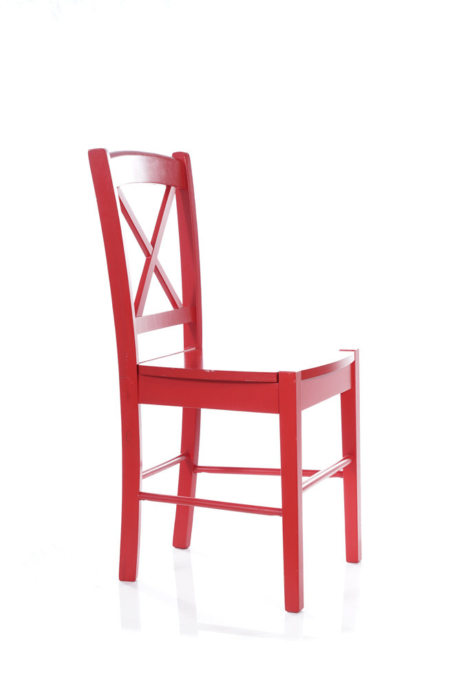 Jídelní židle dřevěná červená CD-56 - zobrazení 360