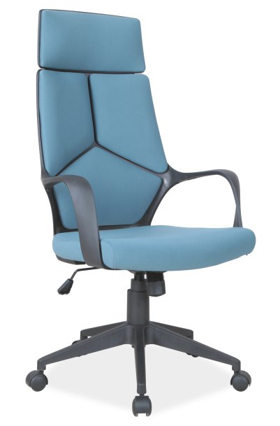 Židle kancelářská modrá/černá Q-199