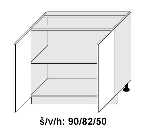 Dolní skříňka MALMO ARES ČERNÝ 60 cm