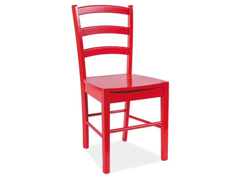 Židle jídelní dřevěná červená CD-38