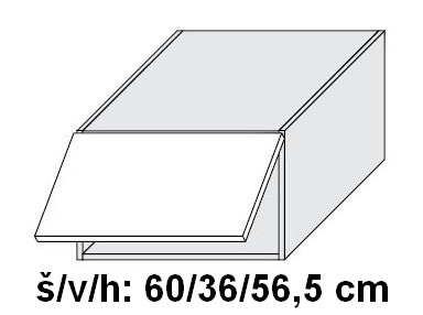 Horní skříňka QUANTUM GRAPHITE 60 cm