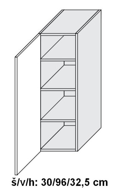 Horní skříňka FORST DUB HIKORY 30 cm