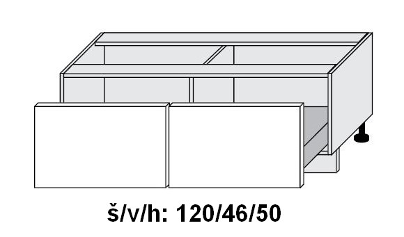 Dolní skříňka se zásuvkami QUANTUM BEIGE 120 cm