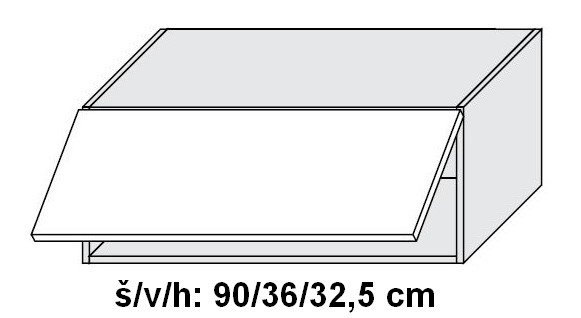 Horní skříňka EMPORIUM LIGHT STONE 90 cm