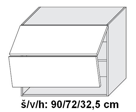 Horní skříňka MALMO ARES BÍLÝ 90 cm