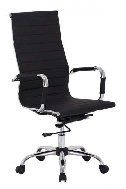 Židle kancelářská ecokůže černá Q-040