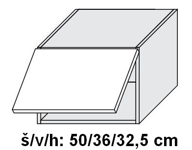 Horní skříňka TITANIUM FINO BÍLÉ 50 cm