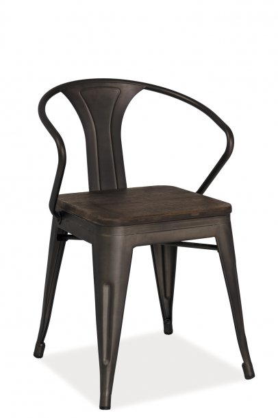 Židle jídelní tmavý ořech/grafit ALVA