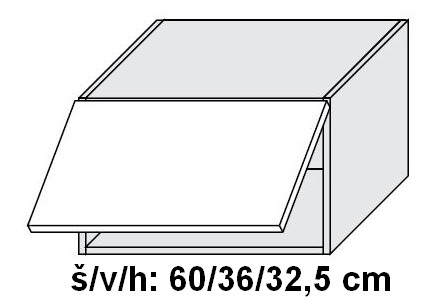 Horní skříňka PLATINUM WHITE 60 cm