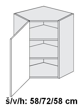 Horní skříňka QUANTUM VANILA 90 cm