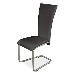 Židle jídelní kovová čalouněná černá H-224