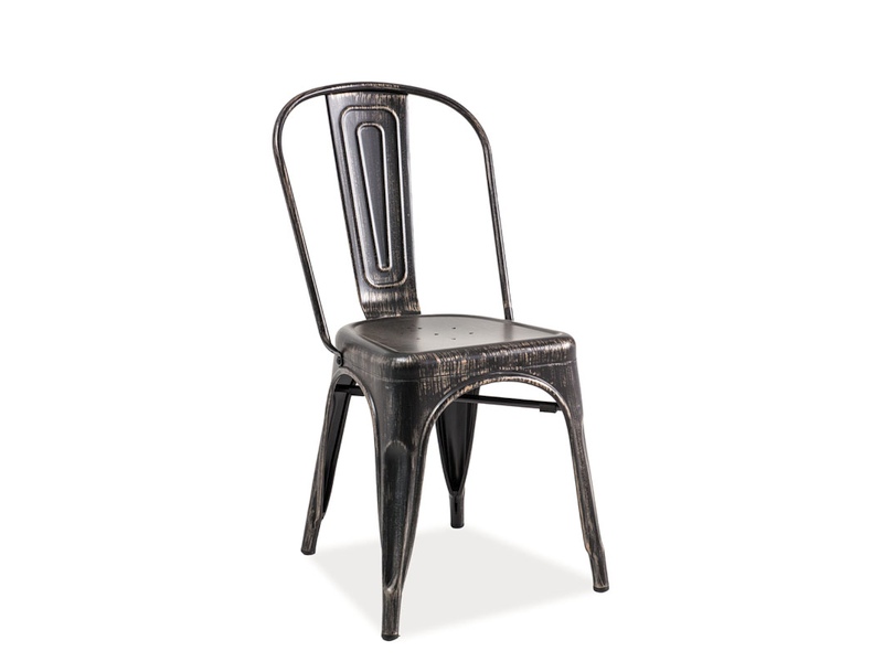 Židle jídelní černá kombinovaná LOFT