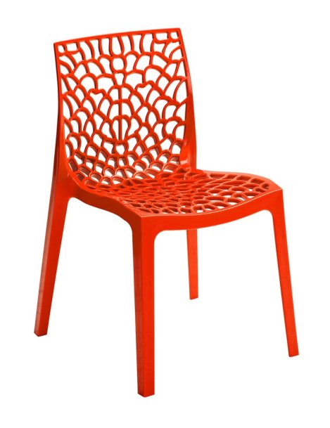 Židle jídelní plastová arancio GRUVYER