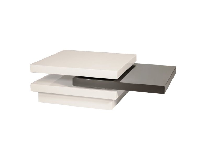 Konferenční stolek rozkládací bílý/šedý TRISTA