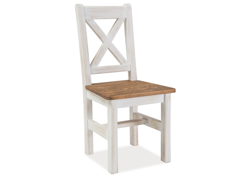 Židle jídelní medová/bílá POPRAD
