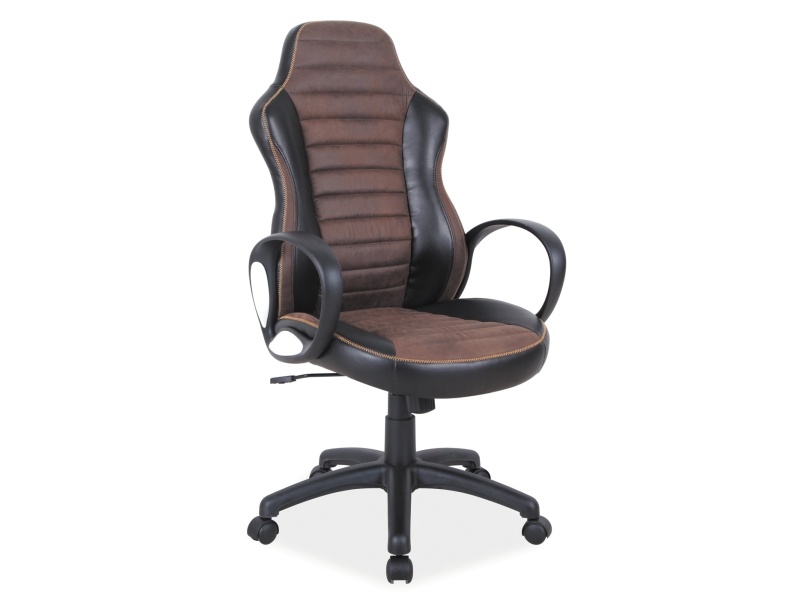 Židle kancelářská hnedá/černá Q-212
