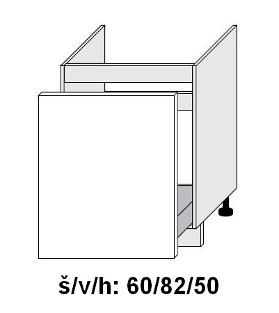 Dolní skříňka BONN STONE GREY 60 cm