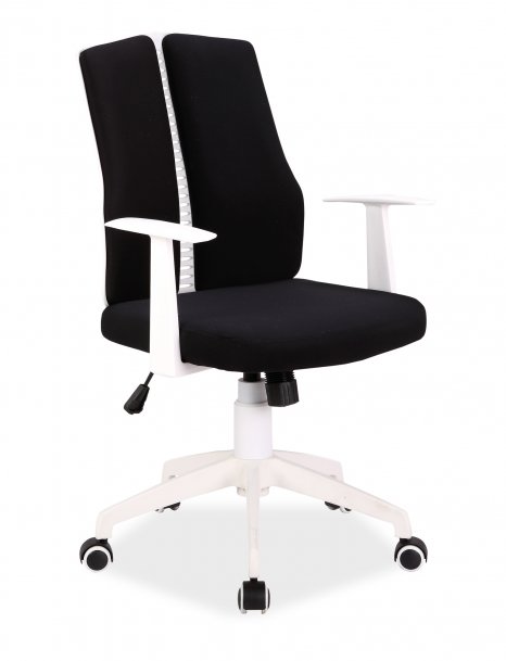 Židle kancelářská černá/bílá Q-211