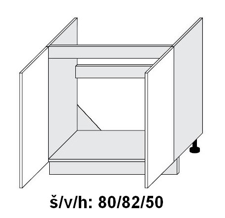 Dolní skříňka pro dřez SILVER+ LATTE 80 cm
