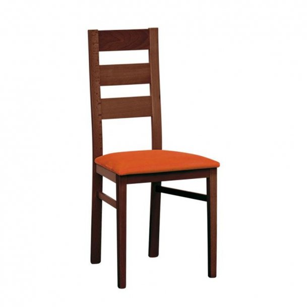 Jídelní židle tmavě hnědá látka terracotta DUNGO