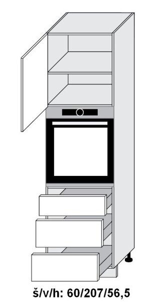 Dolní skříňka vysoká QUANTUM VANILA 60 cm