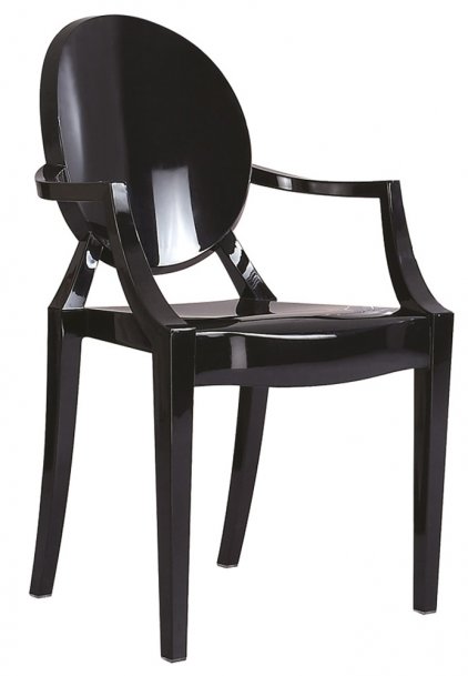 Židle jídelní plastová černá LUIS
