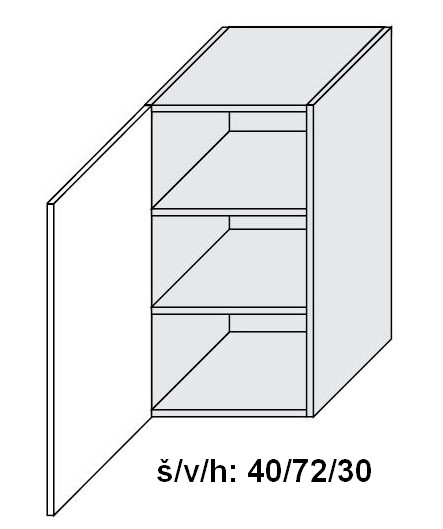Horní skříňka SILVER+ DUB SONOMA 40 cm