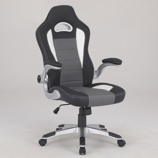 Židle kancelářská ekokůže šedá KA-Y240 GREY