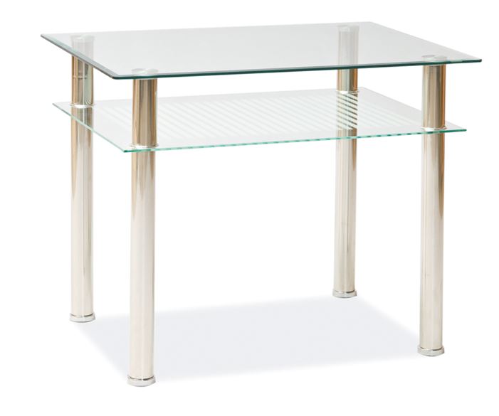 Stůl jídelní sklo/chrom 100x60 PIXEL