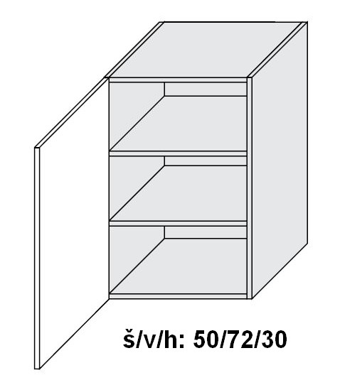 Horní skříňka SILVER+ DUB SONOMA 50 cm
