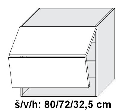 Horní skříňka QUANTUM VANILA 80 cm