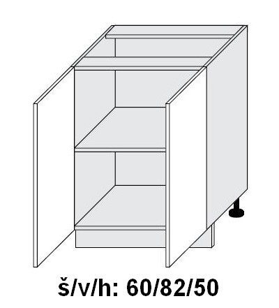 Dolní skříňka QUANTUM BÍLÁ MAT 60 cm